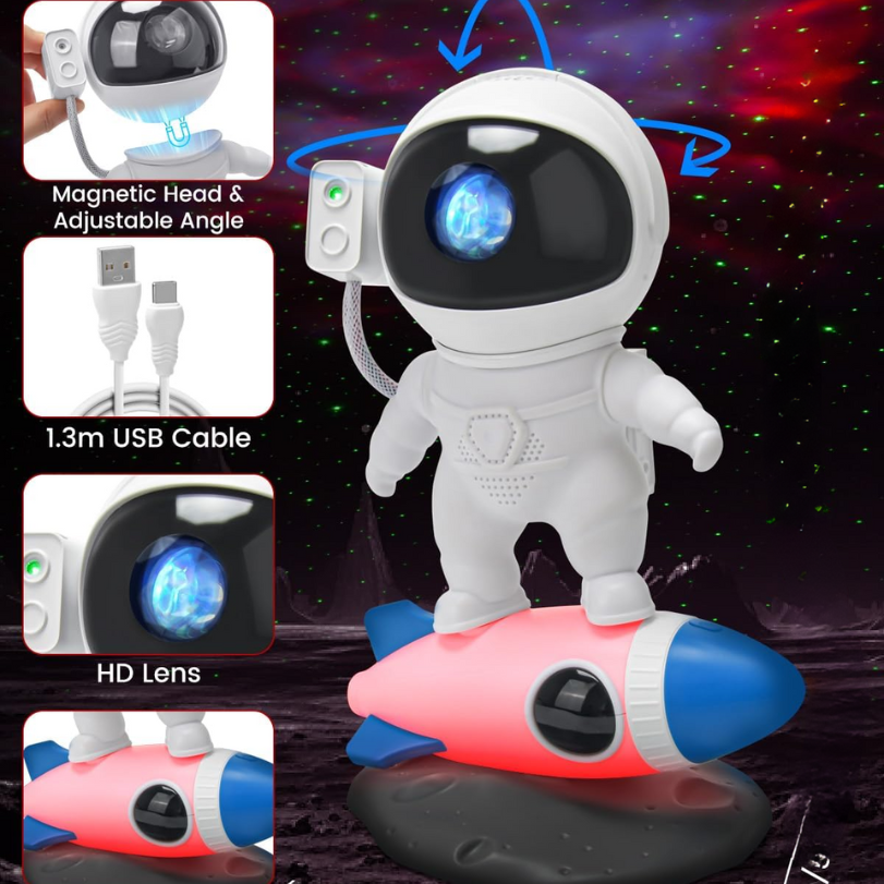 Ledsen™ AstronautProjector – LED Astronaut Galaxy Projektor Natt Ljus