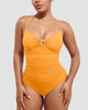 Icone™ ShapingSwimsuit: Elegant Korsade Ryggband Kroppsformande Baddräkt