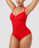 Icone™ ShapingSwimsuit: Elegant Korsade Ryggband Kroppsformande Baddräkt