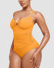 Icone™ ShapingSwimsuit: Elegant Korsade Ryggband Kroppsformande Baddräkt