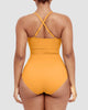 Icone™ ShapingSwimsuit: Elegant Korsade Ryggband Kroppsformande Baddräkt
