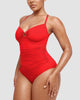Icone™ ShapingSwimsuit: Elegant Korsade Ryggband Kroppsformande Baddräkt