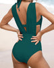 Icone™ HalterSwimsuit: V-Ringad Halter-Remmar Midjeformande Baddräkt