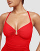 Icone™ ShapingSwimsuit: Elegant Korsade Ryggband Kroppsformande Baddräkt