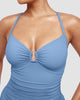 Icone™ ShapingSwimsuit: Elegant Korsade Ryggband Kroppsformande Baddräkt