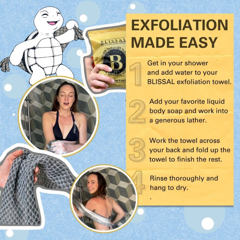 ScrubTowel 1+1 GRATIS - Exfolierande Dusch Skrubba Handduk