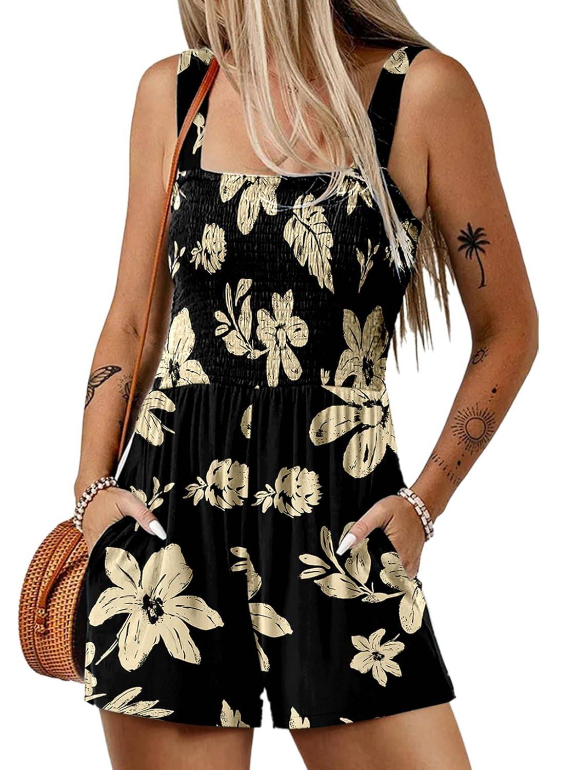 Icone™ SummerRomper: Ärmlös Sommaroverall Med Fyrkantig Halsringning För Dam