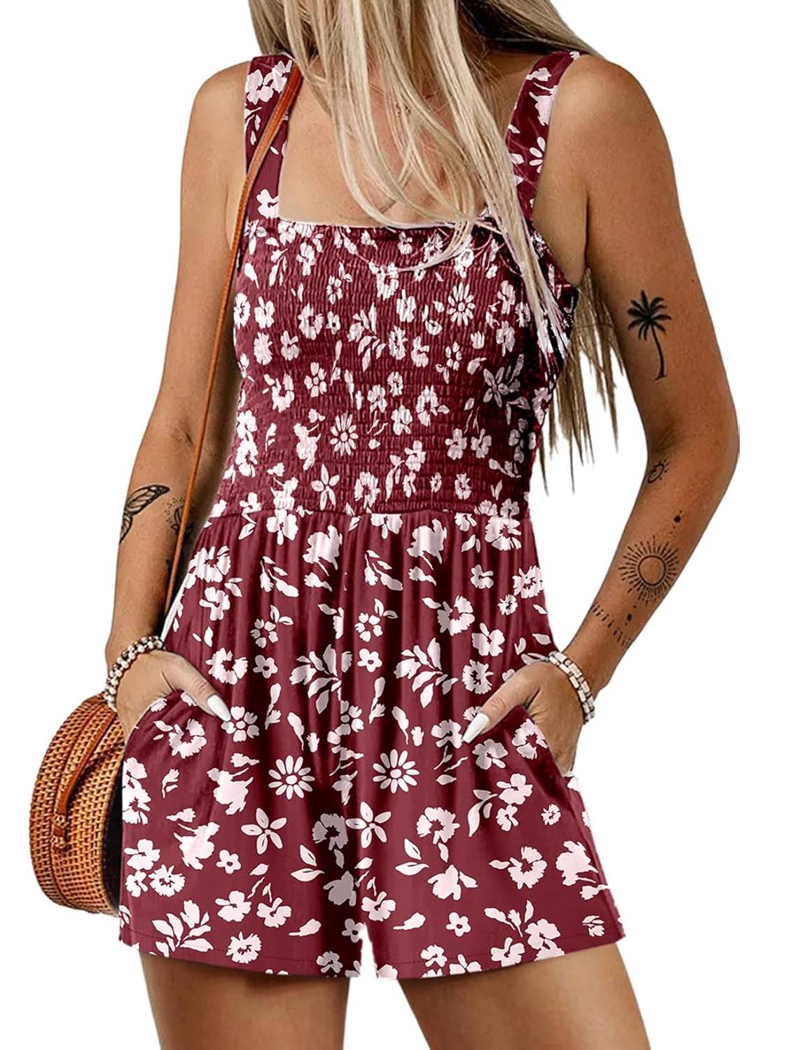 Icone™ SummerRomper: Ärmlös Sommaroverall Med Fyrkantig Halsringning För Dam