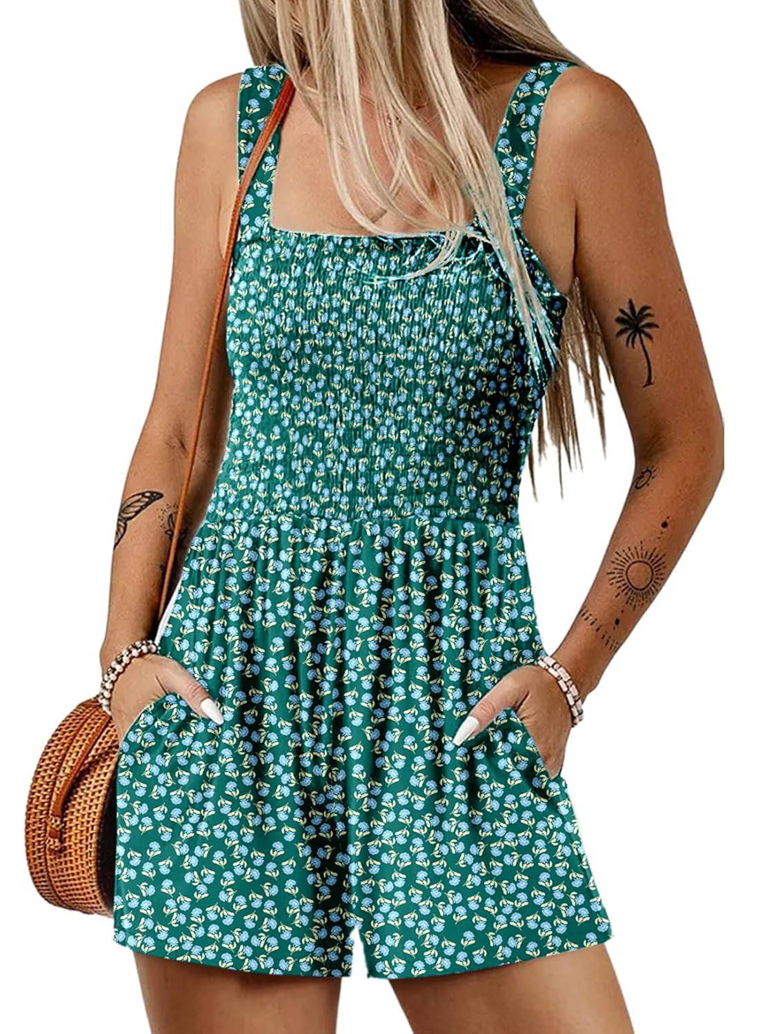 Icone™ SummerRomper: Ärmlös Sommaroverall Med Fyrkantig Halsringning För Dam