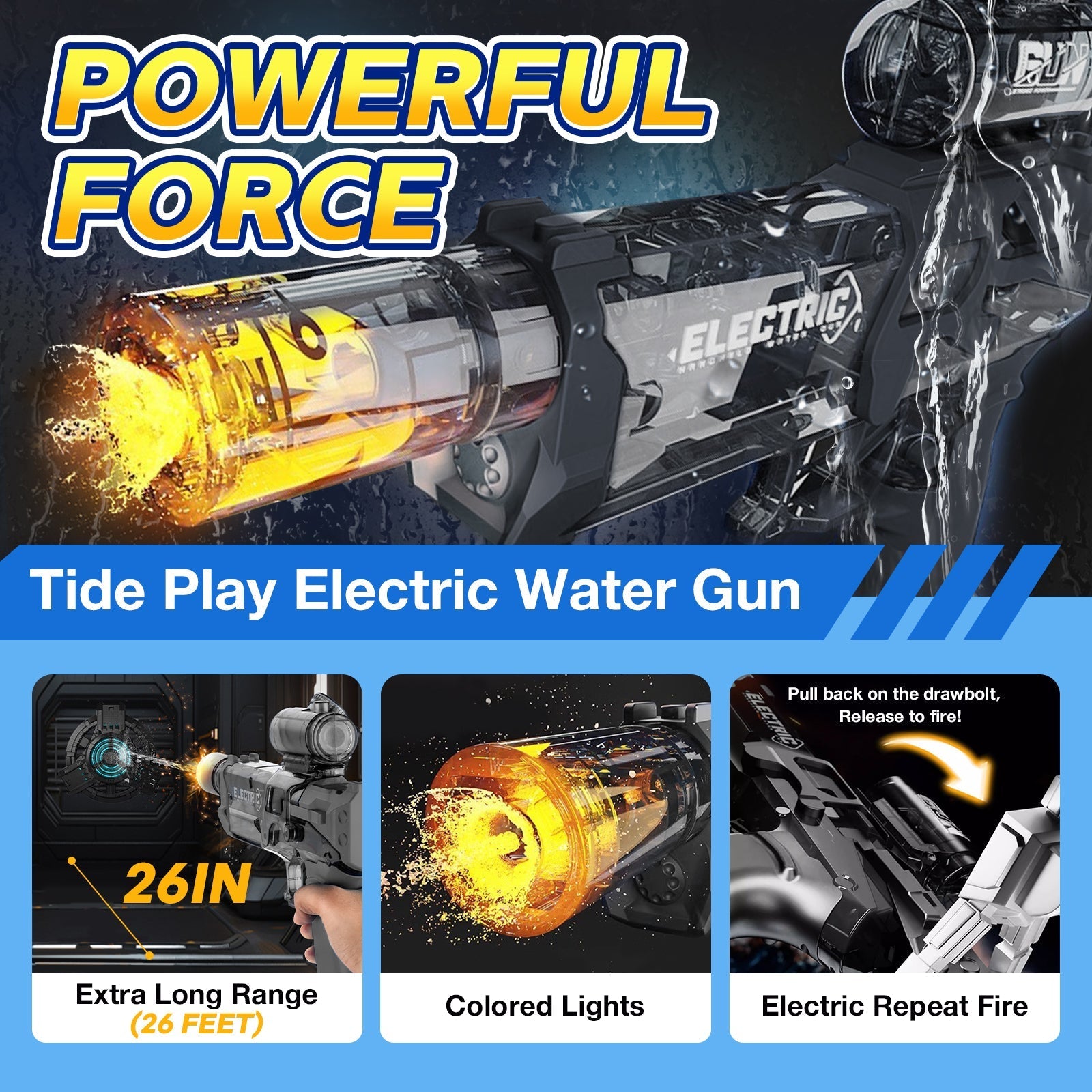 Kletshuts™ WaterGun: Långdistansskytte Elektrisk Vattenpistol