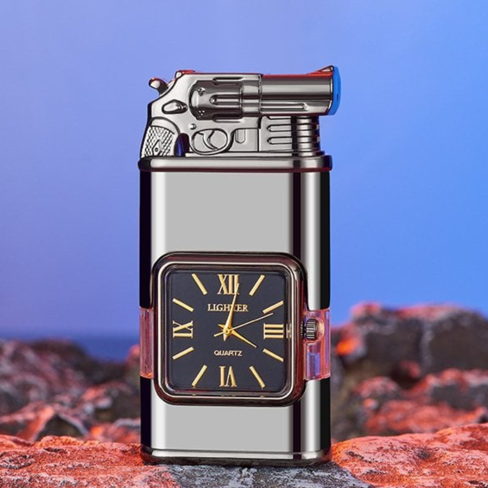 WatchLighter: Vintage Inspirerad Multifunktionell Dubbel Flamma Titta Tändare