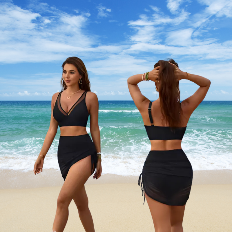 Icone™ BikiniSet: Bekväma Och Snygga Badkläder I Mesh 2-Delar Set