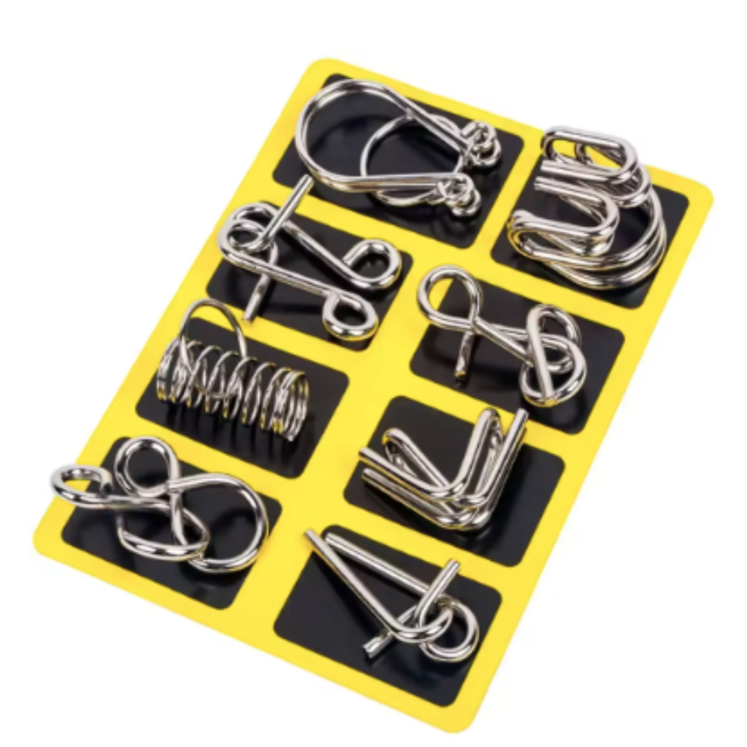 Kletshuts™ MetalPuzzles: Barn Hjärngymnastik Metall Pussel Set