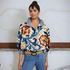 Icone™ FormalBlouse: Stilfull Långärmad Unik Tryckt Formell Blus