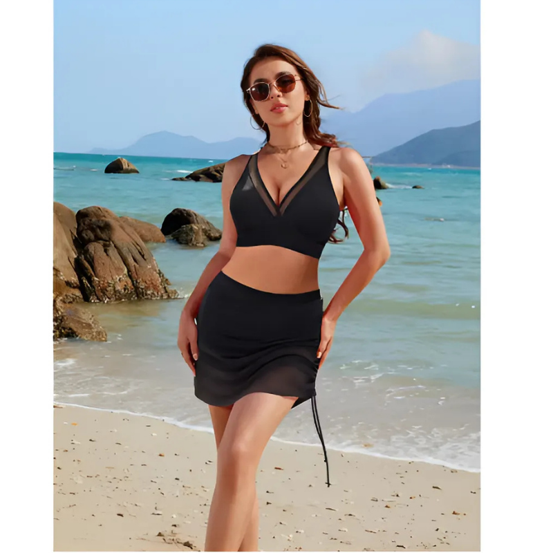 Icone™ BikiniSet: Bekväma Och Snygga Badkläder I Mesh 2-Delar Set