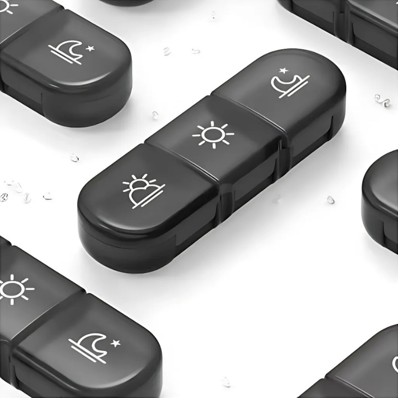 PillOrganizer 1+1 GRATIS: Bärbar Pillerorganiserare Daglig Och Veckovis Medicinförvaring