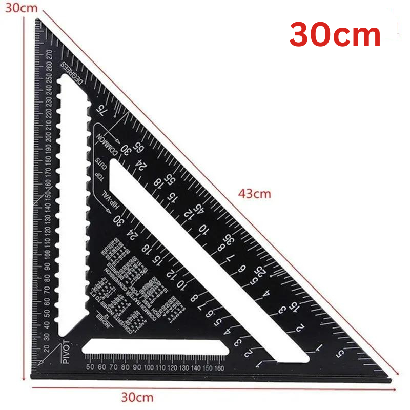 TriangleRuler - Aluminium Legering Triangel Linjal För Träbearbetning