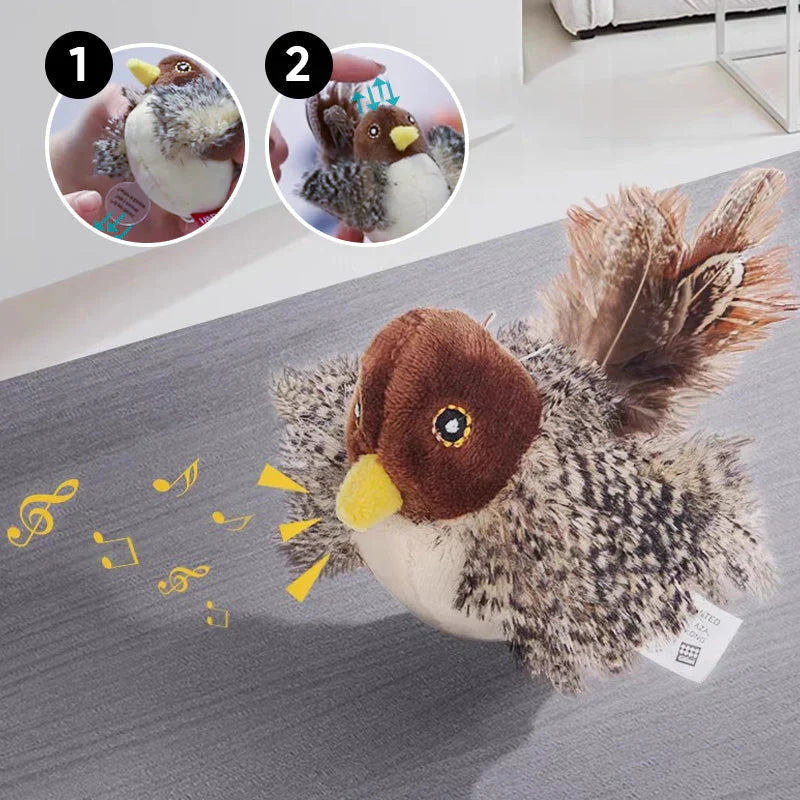 Catfri® BirdToy: Interaktiv Kvittrande Fågel leksak För Katter