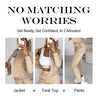 Icone™ OutfitSet: Jacka, Linne Och Byxor – Avslappnat Set För Kvinnor