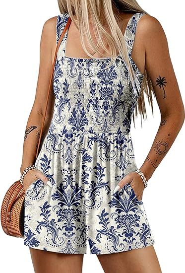 Icone™ SummerRomper: Ärmlös Sommaroverall Med Fyrkantig Halsringning För Dam