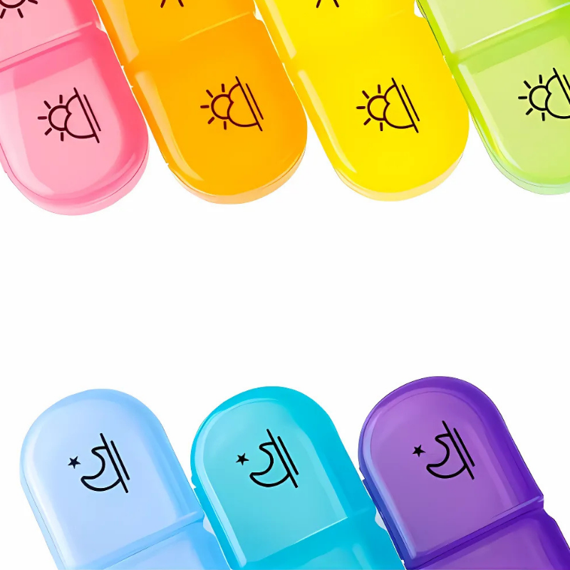 PillOrganizer 1+1 GRATIS: Bärbar Pillerorganiserare Daglig Och Veckovis Medicinförvaring