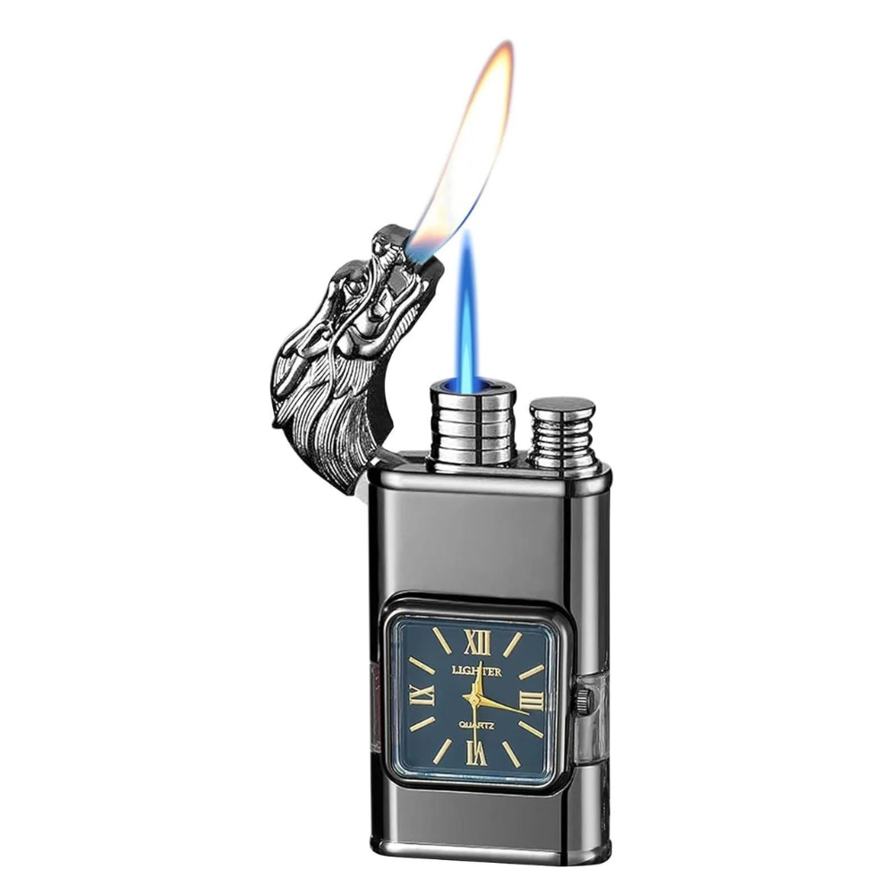 WatchLighter: Vintage Inspirerad Multifunktionell Dubbel Flamma Titta Tändare