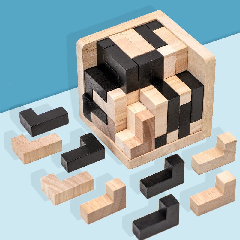 Kletshuts™ PuzzleCube: 3D Trä Rubics Pussel Kub