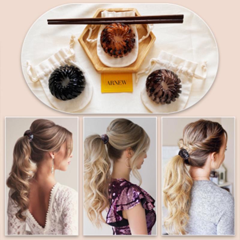 Rose® HairBun: Kvinnor Lata Hår Bun Hållare