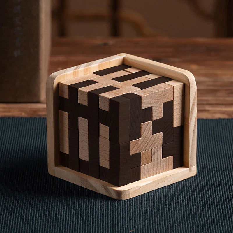 Kletshuts™ PuzzleCube: 3D Trä Rubics Pussel Kub