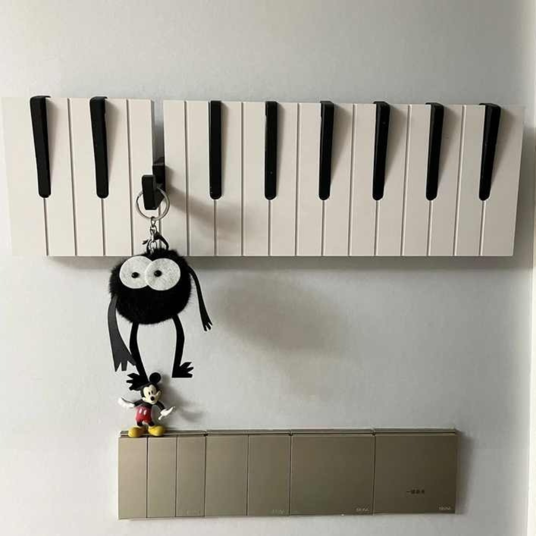 GlideHold® PianoRack: Piano Tangenter Trä Jacka Rack