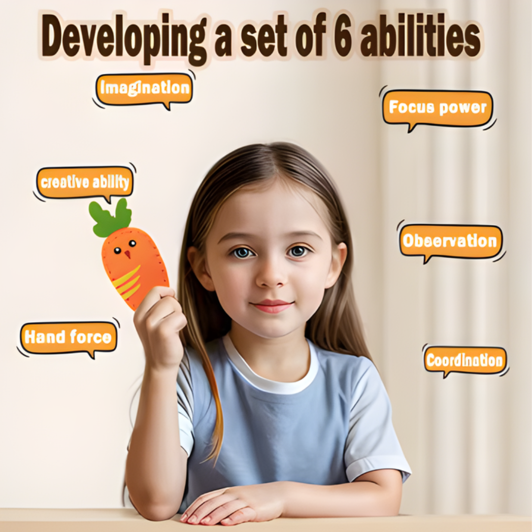 Kletshuts™ SewingCraft 1+1 GRATIS: DIY Djur Sömnad Kit Barn Kreativt Hantverk Set