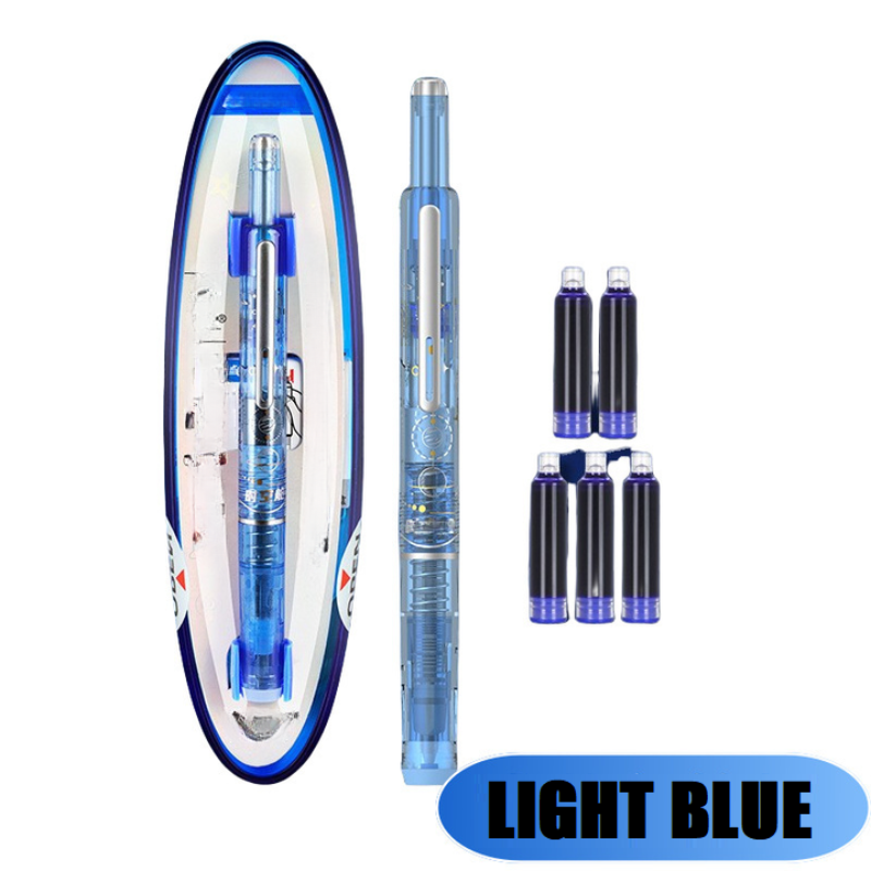 FountainPen - Utdragbar Och Påfyllningsbar Reservoarpenna Med Bläckpatroner