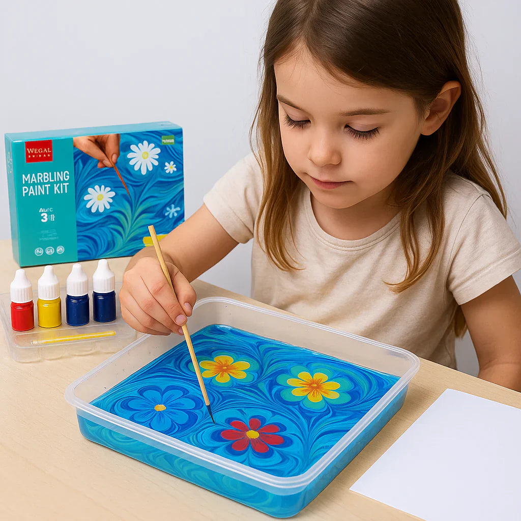Kletshuts™ KidArt: Akvarell Marmor Barn Konst Kreativ Lek Set