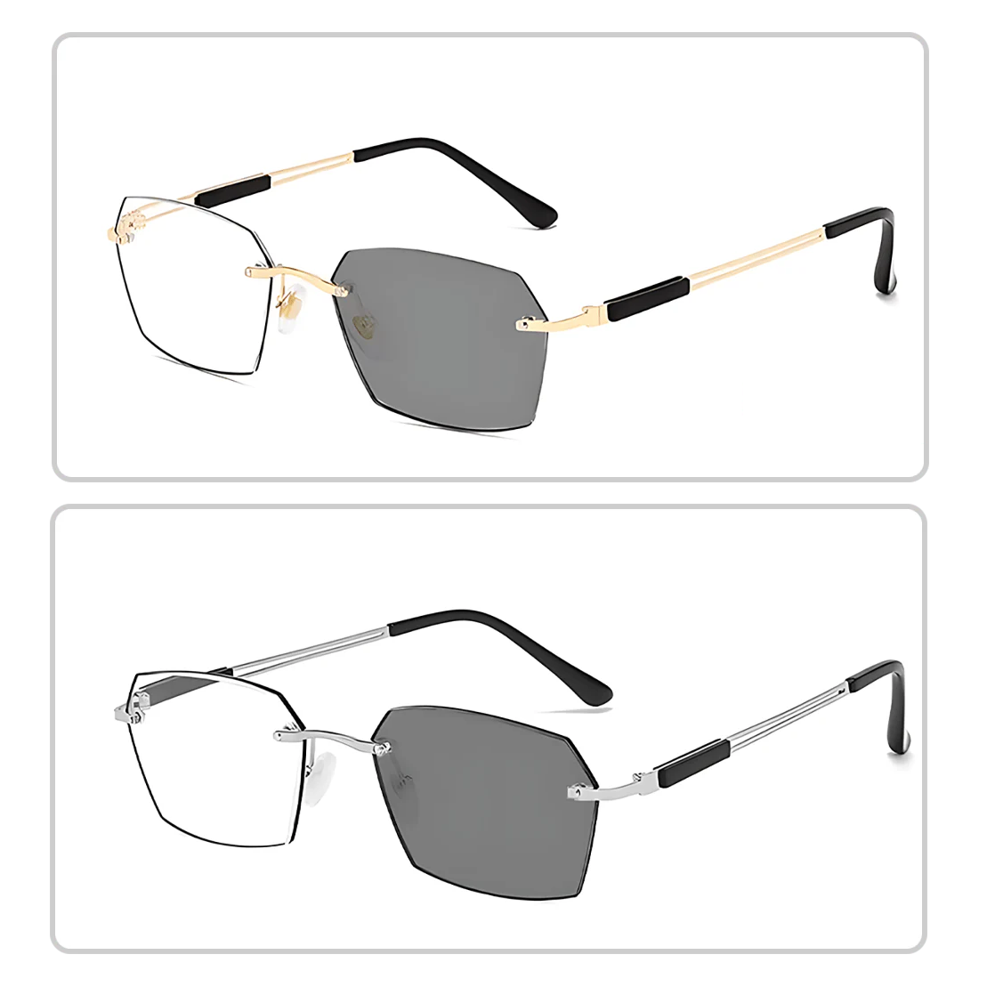 TintGlasses 1+1 GRATIS: Fotokromatisk Blått Ljus Blockering Tonad Läsglasögon