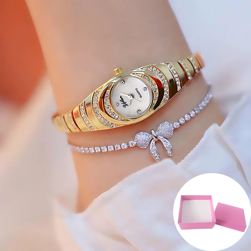 Jewelance™ ElegantWatch: Elegant Modern Kvinnors Klocka Med Presentask