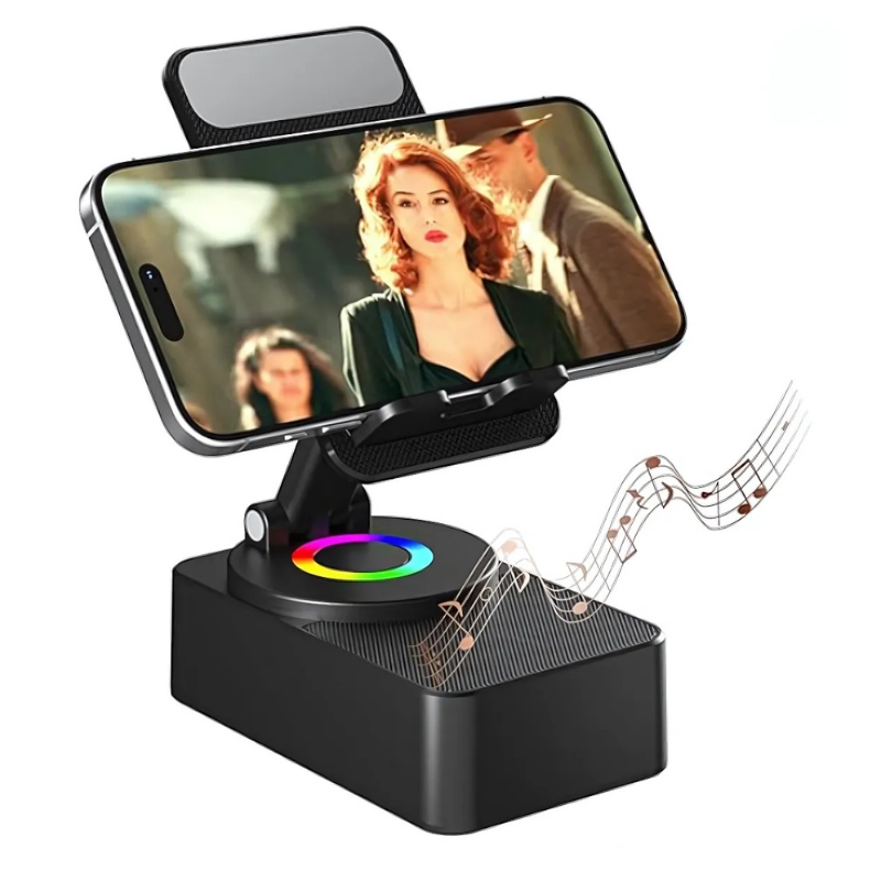 Holder360° PowerSpeaker: 3-I-1 Telefonhållare Bluetooth-Högtalare Och Bärbar Powerbank