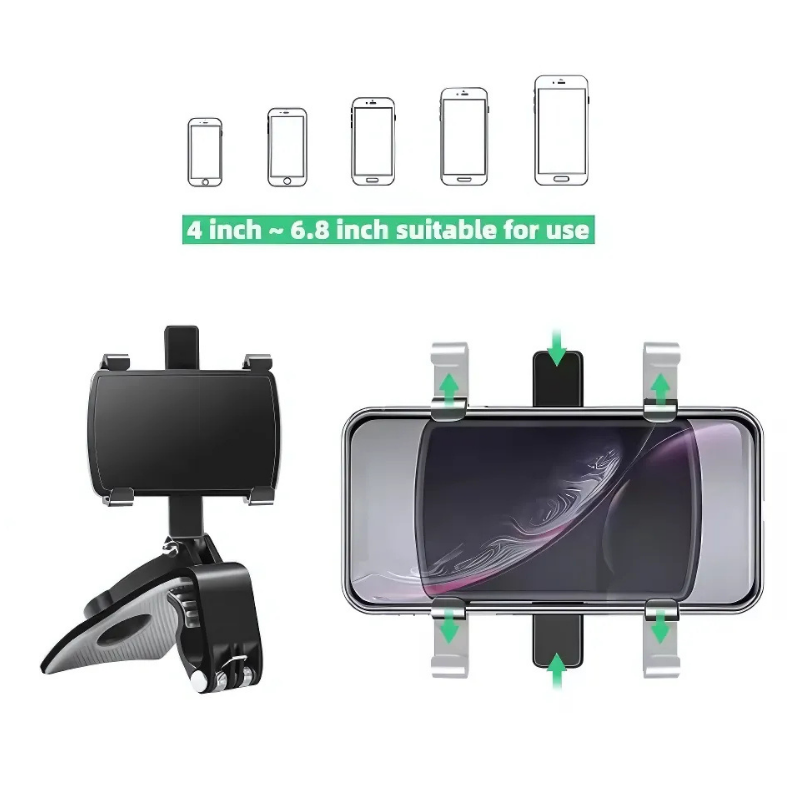 Holder360° PhoneGrip: Roterande Telefonställ Med Stark Kompakt Grepp