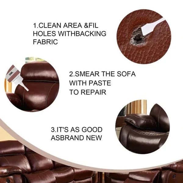 LeatherGel 1+1 GRATIS: Ultimat Lädergel Reparation Och Restaurering