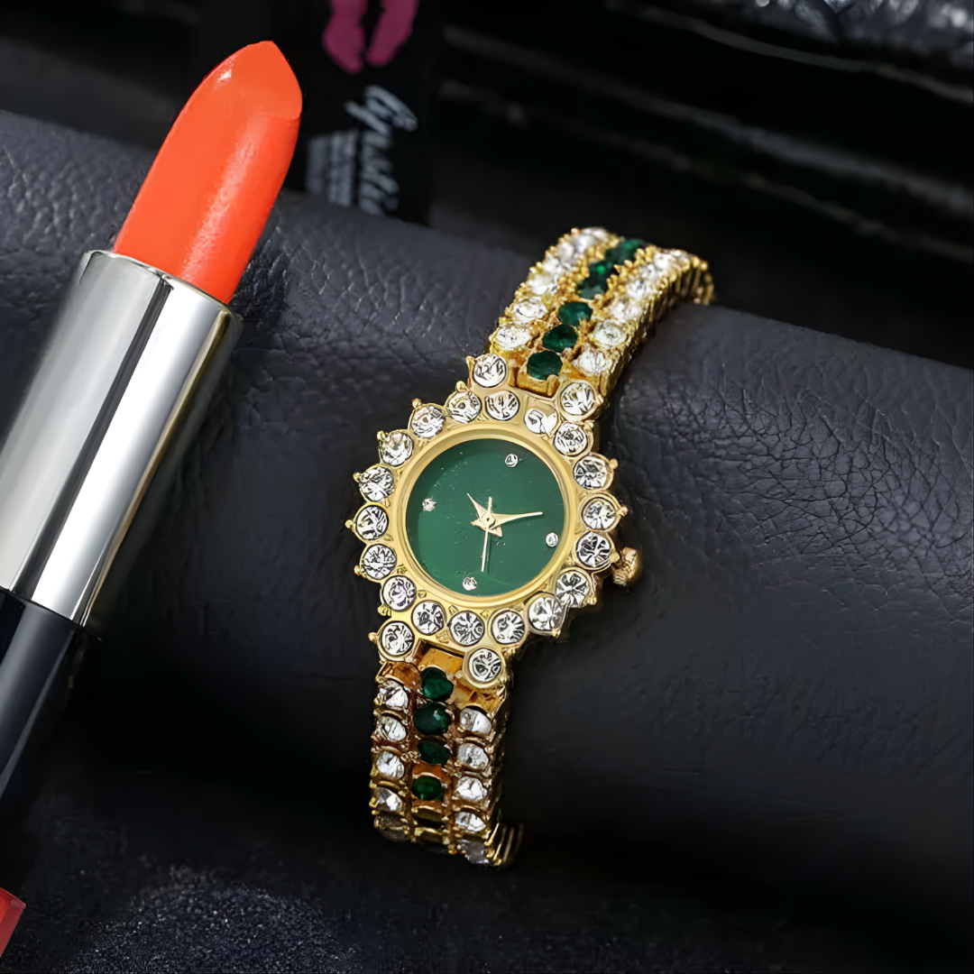 Jewelance™ JewelrySet: Mode Lyx Smaragd Grön Smycken Set Present Box