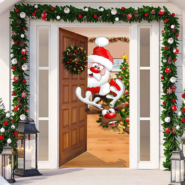 ChristmasDoor - Julen Realistisk Dörr Dekoration