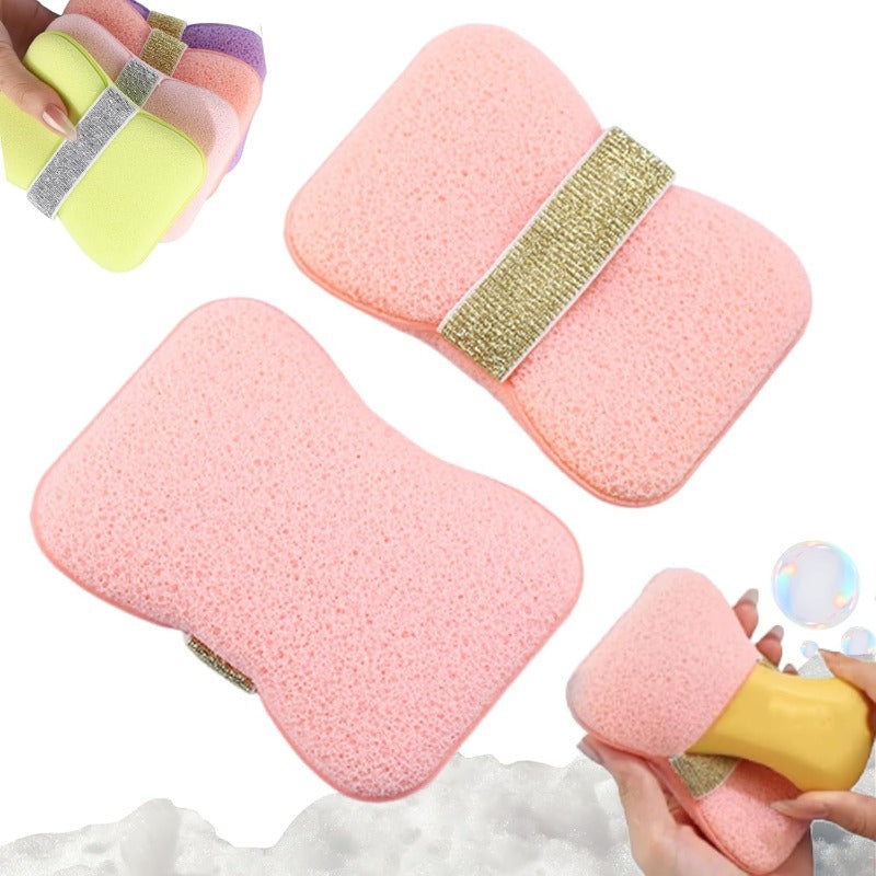 ExfoliatorSponge 1+1 GRATIS: Bad Tvål Sparande Kropp Dusch Exfolierande Svamp