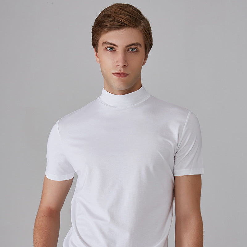 Icone™ FitShirt 1+1 GRATIS: Mäns Smal Passform Hög Nacke Casual Skjorta