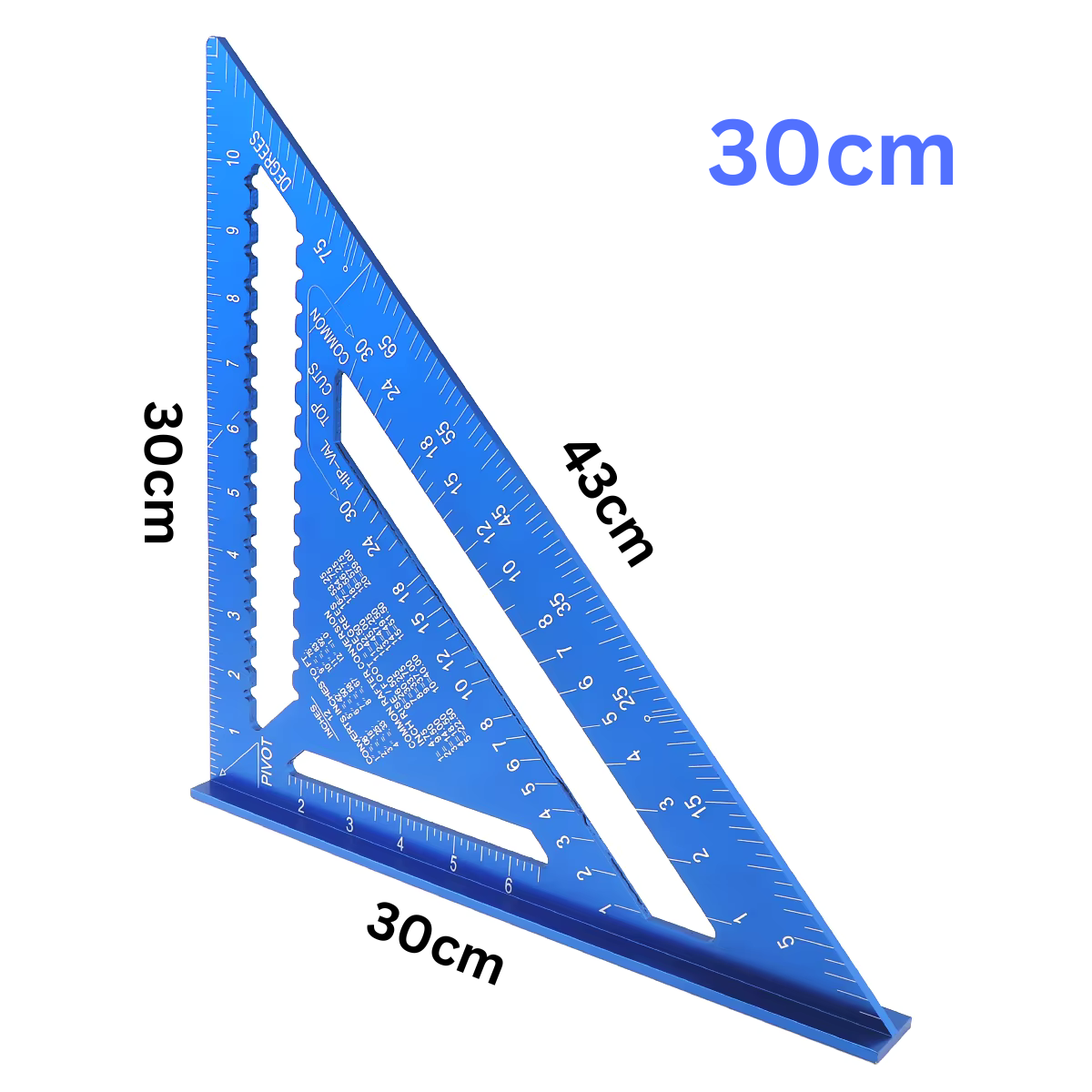 TriangleRuler - Aluminium Legering Triangel Linjal För Träbearbetning