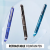 FountainPen - Utdragbar Och Påfyllningsbar Reservoarpenna Med Bläckpatroner