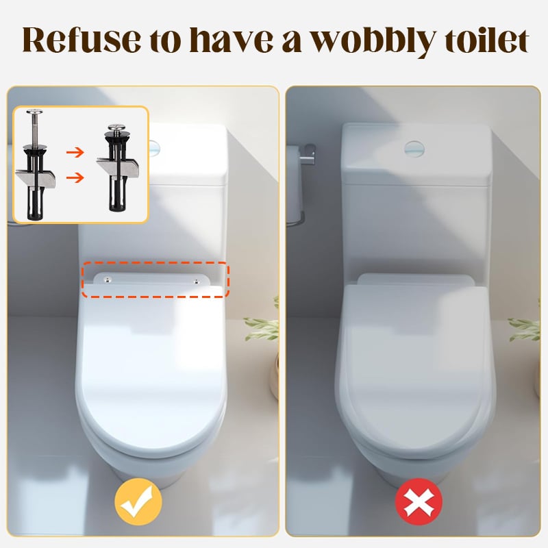 Globetrek° ToiletBolt 1+1 Set GRATIS: Kraftigt Toalettsits Låsbult Och Skruvar