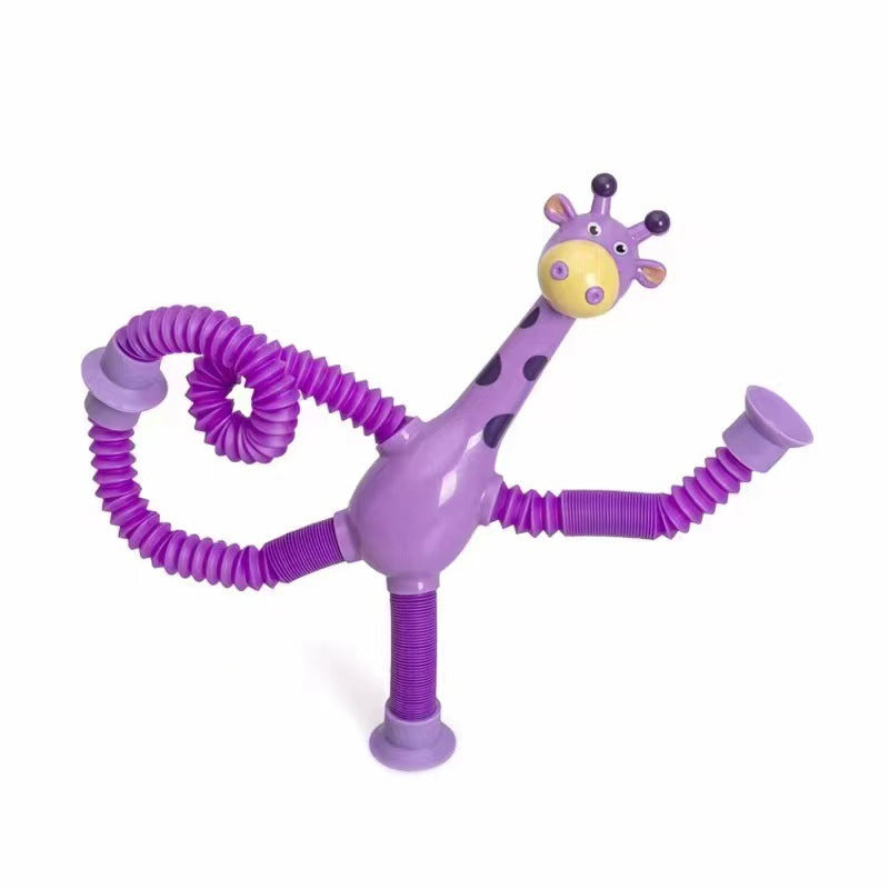 Kletshuts™ StretchyGiraffe: Teleskopisk Stretchig Giraff Leksak Med Sugkopp