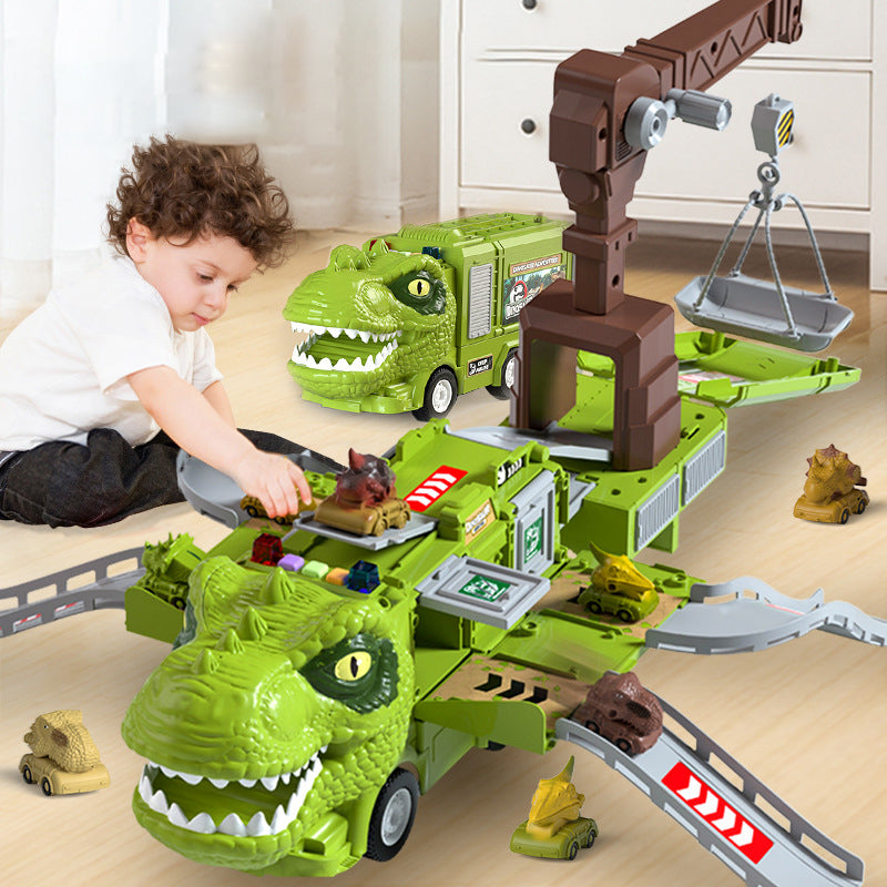 Kletshuts™ DinoTruck: Dinosaurie Lastbil Leksaksset Med Ljus Och Musik
