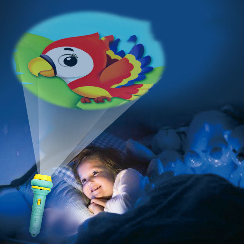 Kletshuts™ FlashlightProjector: Magisk Sagostund Ficklampa -Projektor för Barn