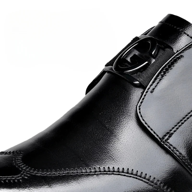 Happy™ ClassyShoes: Lyxiga Herr Läder Formella Spetsig Oxford Flott Skor