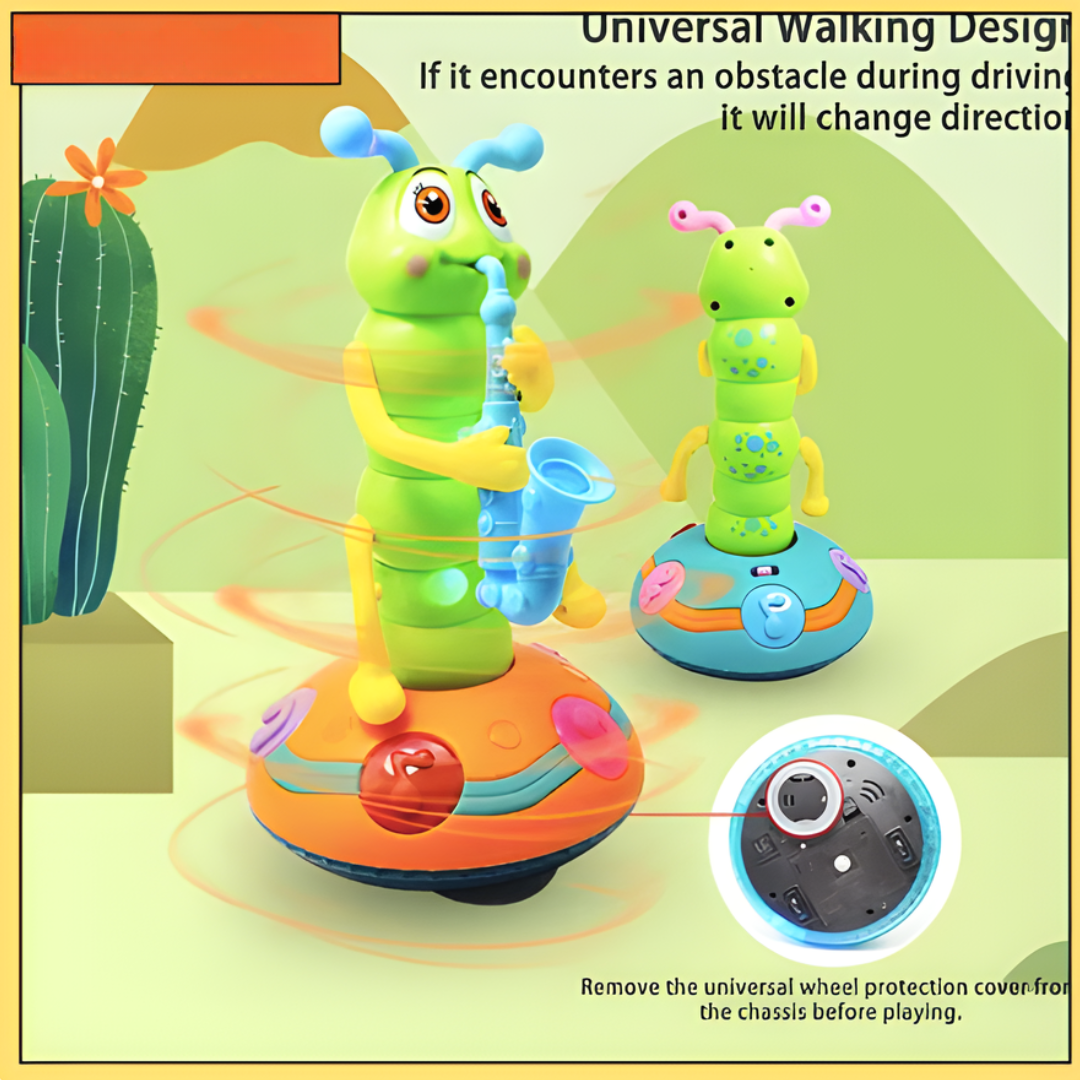 Kletshuts™ CaterpillarToy: Interaktiv Ljus Och Musik Larv Barn Leka Leksak